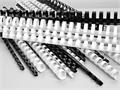 Comb, plastic, 10 mm, 41-55 sheets, VICTORIA OFFICE, white